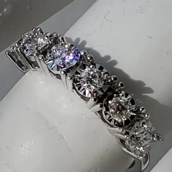 New beautiful diamond 14K white gold ring - Picture 2 of 15